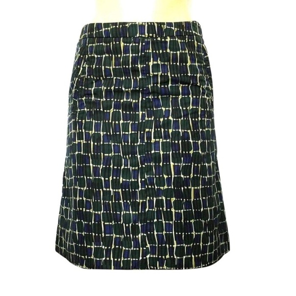Prada Dresses & Skirts - PRADA Skirt A Line Navy Blue Green Black Puffer 8